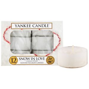 Yankee Candle Snow in Love čajová svíčka 12 x 9.8 g