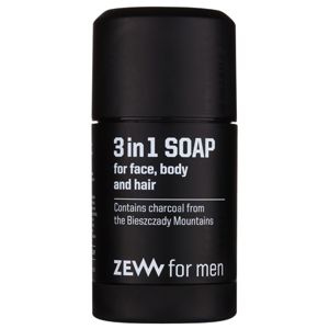 Zew For Men 3 in 1 Soap přírodní tuhé mýdlo na obličej, tělo a vlasy 3 v 1 85 ml